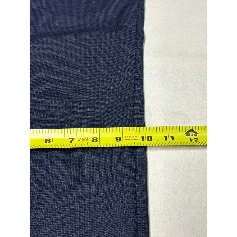 Lauren Ralph Lauren Mens 38x32 Navy Blue 100% Wool Pleated Cuffed Dress Pants